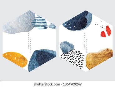 Abstrakter Kunsthintergrund mit zeitgenössischer Kunstvorlage, Vektorgrafik. Aquarellfarben-Symbol und Symbol.