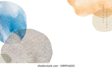 Abstract art background with contemporary art template vector. Watercolor texture elements.
