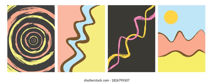 abstract art background cover template