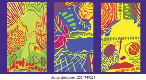 Abstract art background design with colorful elements. Vector EPS10