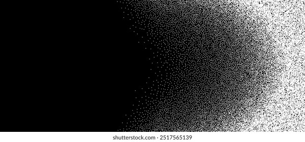Abstract art background with dots. Stipple effect with chaotic noise.