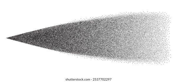 Fundo de arte abstrata com pontos. Efeito pontilhado com ruído caótico. Elemento de design digital como spray difuso.