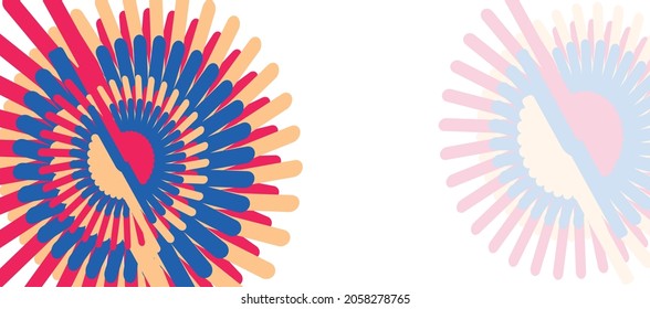 Abstract art background with elements vector. Painting texture decoration with art acrylic poster design.