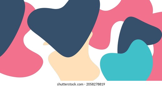 Abstract art background with elements vector. Painting texture decoration with art acrylic poster design.
