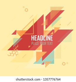 Abstract art background with geometric elements