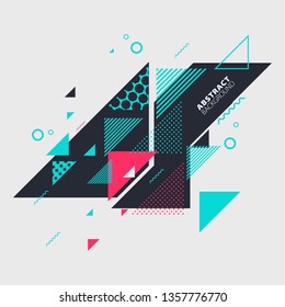 Abstract art background with geometric elements