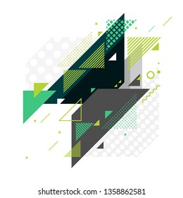 Abstract art background with geometric elements