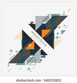 Abstract art background with geometric elements