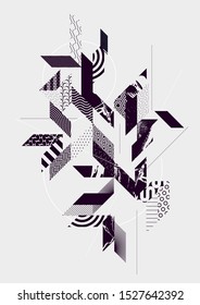 Abstract art background with geometric elements