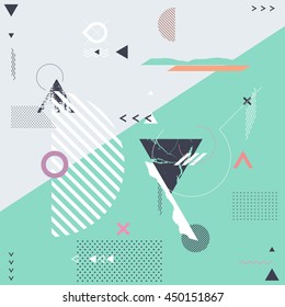 Abstract art background with geometric elements