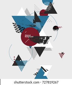 Abstract art background with geometric elements