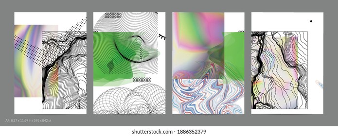 Resumen de fondo artístico con elementos geométricos de ciencia ficción. Tecnología ciberpunk de alta tecnología de realidad virtual. Modelos científicos generados por computadora con holograma. Plantilla moderna de volante gótico.