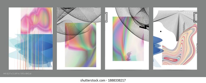 Abstract art background with geometric sci-fi elements. High-tech cyberpunk technology of virtual reality. Computer generated science models with hologram. Modern Gothic flyer template.