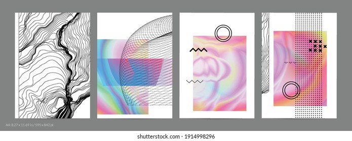 Abstract art background with geometric sci-fi elements. High-tech cyberpunk technology of virtual reality. Computer generated science models with hologram. Modern Gothic flyer template.
