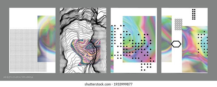 Abstract art background with geometric sci-fi elements. High-tech cyberpunk technology of virtual reality. Computer generated science models with hologram. Modern Gothic flyer template.