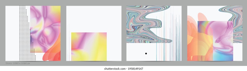 Abstract art background with geometric sci-fi elements. High-tech cyberpunk technology of virtual reality. Computer generated science models with hologram. Modern Gothic social media post template.