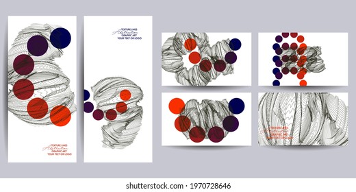 Abstract art background with geometric sci-fi elements. High-tech cyberpunk technology of virtual reality. Computer generated science models with hologram. Modern Gothic social media post