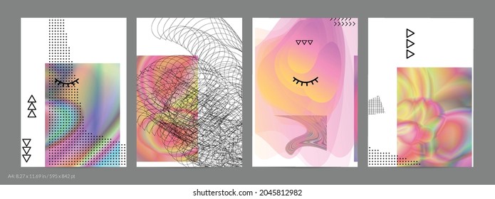Abstract art background with geometric sci-fi elements. High-tech cyberpunk technology of virtual reality. Computer generated science models with hologram. Modern Gothic flyer template.