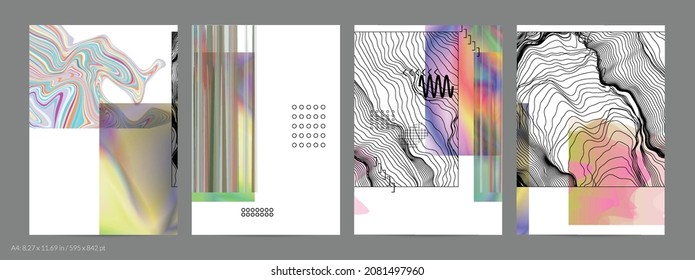 Abstract art background with geometric sci-fi elements. High-tech cyberpunk technology of virtual reality. Computer generated science models with hologram. Modern Gothic flyer template.
