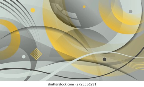 Abstract art background in gray and yellow tones. A great background for social media pages, posters, presentations, outdoor advertising, and other projects. Vector.