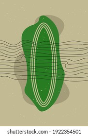 Abstract art background with line and ellipse. Art print for wall decoration, brochure cover, posters, banners, backdrop. Art template. Hipster, vintage style. Contemporary, modern art pattern.