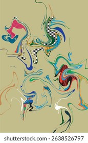 Abstract art background with liquid color. pattern liquid background
