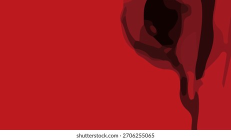 Abstract art background with liquid style texture and red colors combination
