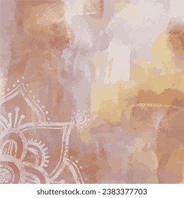 Abstract art background with mandala. Hand-drawn illustration.