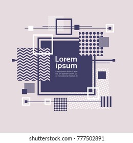 Abstract Art Background With Modern Geometric Elements Template Banner With Copy Space Vector Illustration