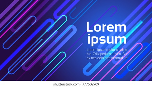 Abstract Art Background With Modern Geometric Elements Template Blue Banner With Copy Space Vector Illustration