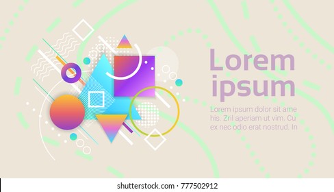 Abstrakter Kunsthintergrund mit einem Banner für moderne geometrische Elemente mit Vektorgrafik im Kopienraum