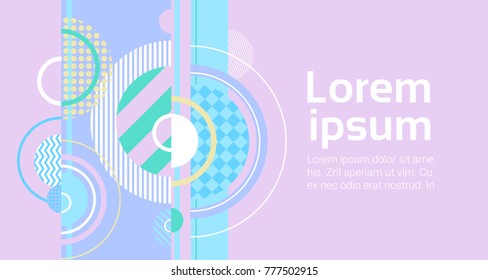 Abstract Art Background With Modern Geometric Elements Template Banner With Copy Space Vector Illustration