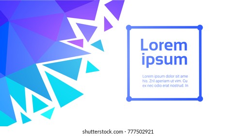 Abstract Art Background With Modern Geometric Elements Polygonal Triangulars Template Banner With Copy Space Vector Illustration