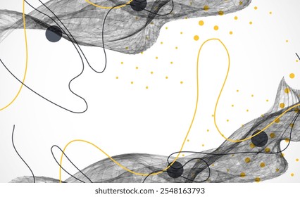 Abstract art background. Modern science or technology art elements. Surface illustration. Hand made vector.