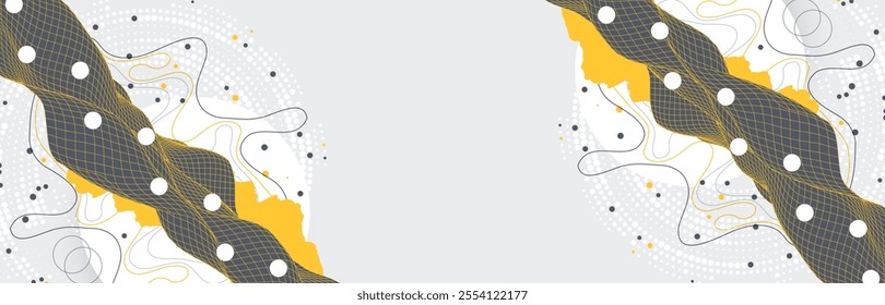 Abstract art background. Modern science or technology art elements. Surface illustration. Hand made vector.