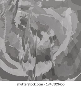 Abstract art background. Monochrome grunge texture. Brushstrokes of paint. Paint splashes. Modern black and white painting. Contemporary art.