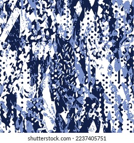 Abstract art background with multicolored stripes and teals. ink texture on paper.polka-dot. blue, lines, dark blue, 