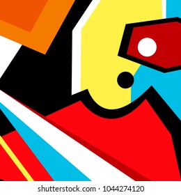 Abstract art background. Multicolored texture. Painting digital. Vector background . Modern art. Contemporary art.