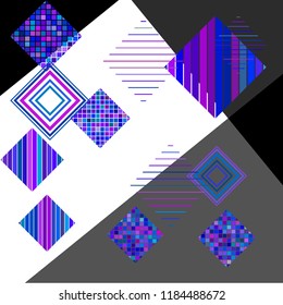 Abstract art background with rhombus geometric elements