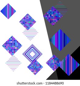 Abstract art background with rhombus geometric elements