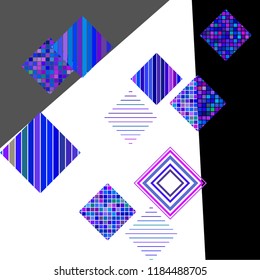 Abstract art background with rhombus geometric elements