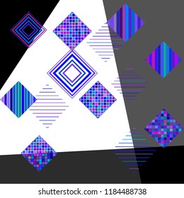 Abstract art background with rhombus geometric elements