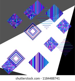 Abstract art background with rhombus geometric elements