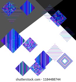 Abstract art background with rhombus geometric elements