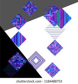 Abstract art background with rhombus geometric elements