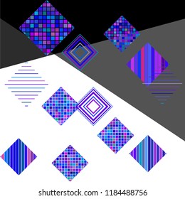 Abstract art background with rhombus geometric elements
