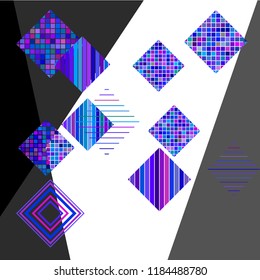 Abstract art background with rhombus geometric elements