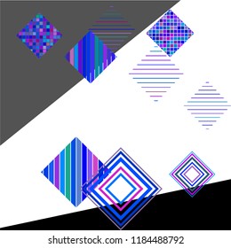 Abstract art background with rhombus geometric elements