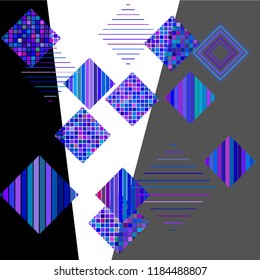 Abstract art background with rhombus geometric elements