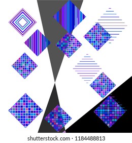 Abstract art background with rhombus geometric elements
